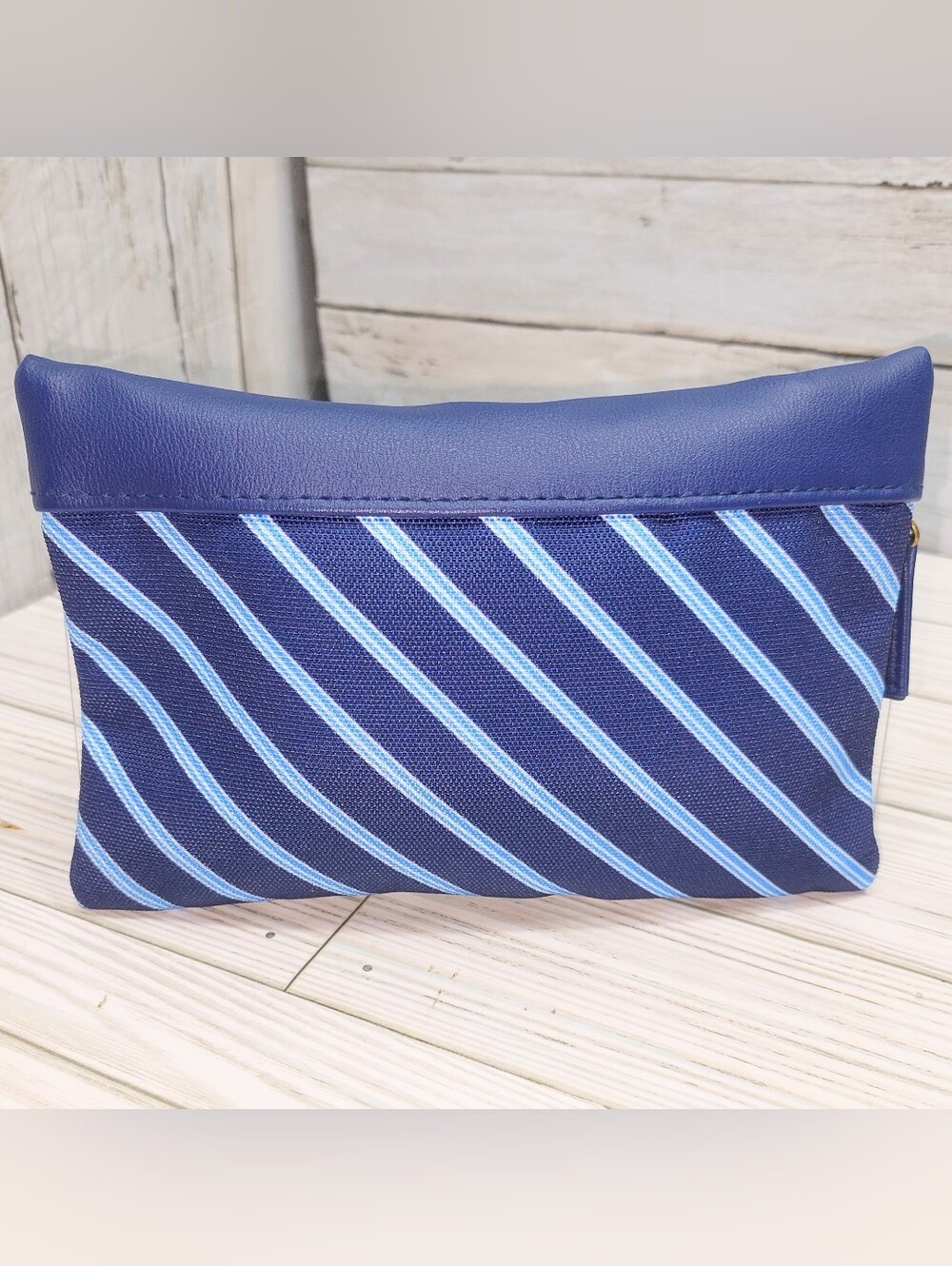 United Airlines Brooks Bros 1stclass Blue Zip Full Ammenity Travel Pouch/Kit New View 2